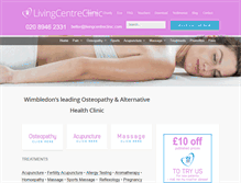 Tablet Screenshot of livingcentreclinic.com